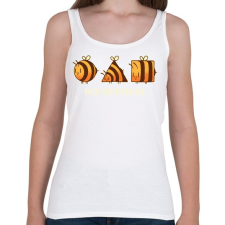 PRINTFASHION Bee different - Női atléta - Fehér női trikó
