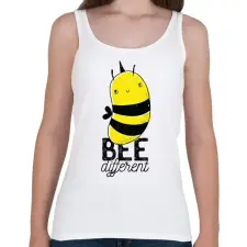 PRINTFASHION Bee different - Női atléta - Fehér női trikó