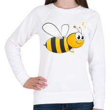 PRINTFASHION bee - Női pulóver - Fehér női pulóver, kardigán