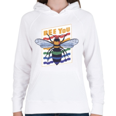 PRINTFASHION Bee you - légy önmagad - Női kapucnis pulóver - Fehér