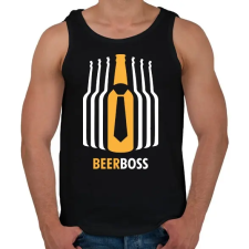 PRINTFASHION Beer Boss - Férfi atléta - Fekete atléta, trikó