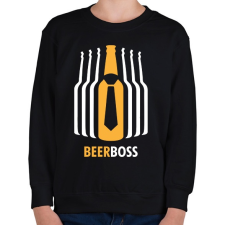 PRINTFASHION Beer Boss - Gyerek pulóver - Fekete gyerek pulóver, kardigán