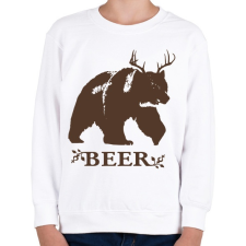 PRINTFASHION Beer Medve-szarvas - Gyerek pulóver - Fehér gyerek pulóver, kardigán