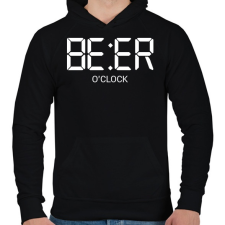 PRINTFASHION beer oclock - Férfi kapucnis pulóver - Fekete férfi pulóver, kardigán
