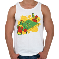 PRINTFASHION Beer ping pong - Férfi atléta - Fehér