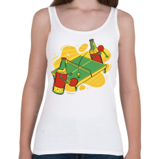 PRINTFASHION Beer ping pong - Női atléta - Fehér