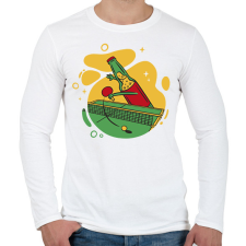 PRINTFASHION Beer pong - Férfi hosszú ujjú póló - Fehér férfi póló