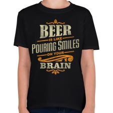 PRINTFASHION Beer Smiles - Gyerek póló - Fekete gyerek póló