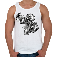 PRINTFASHION Beerdrinker - Férfi atléta - Fehér