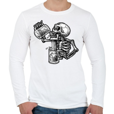 PRINTFASHION Beerdrinker - Férfi hosszú ujjú póló - Fehér férfi póló