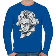 PRINTFASHION Beethoven - Férfi pulóver - Királykék
