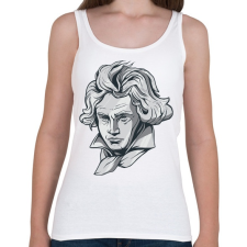 PRINTFASHION Beethoven - Női atléta - Fehér női trikó