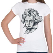 PRINTFASHION Beethoven - Női póló - Fehér női póló