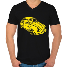 PRINTFASHION beetle - Férfi V-nyakú póló - Fekete férfi póló