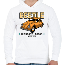 PRINTFASHION BEETLE LEGEND - Férfi kapucnis pulóver - Fehér férfi pulóver, kardigán