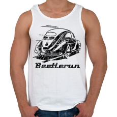 PRINTFASHION Beetle run eroded - Férfi atléta - Fehér