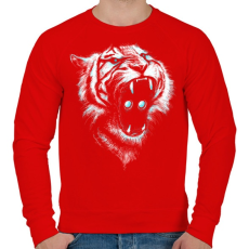 PRINTFASHION Befolyás ereje - Férfi pulóver - Piros