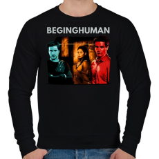 PRINTFASHION BEGINGHUMAN - Férfi pulóver - Fekete