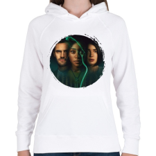 PRINTFASHION Behind her eyes - Női kapucnis pulóver - Fehér női pulóver, kardigán
