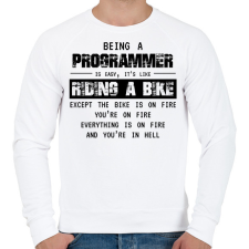 PRINTFASHION Being a programmer (black) - Férfi pulóver - Fehér férfi pulóver, kardigán
