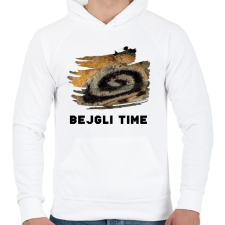 PRINTFASHION Bejgli Time - Férfi kapucnis pulóver - Fehér férfi pulóver, kardigán