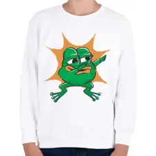 PRINTFASHION Béka dab - Gyerek pulóver - Fehér gyerek pulóver, kardigán