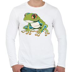 PRINTFASHION Béka - Férfi hosszú ujjú póló - Fehér