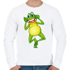 PRINTFASHION Béka - Férfi pulóver - Fehér férfi pulóver, kardigán