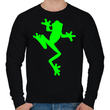 PRINTFASHION Béka - Férfi pulóver - Fekete férfi pulóver, kardigán