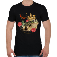 PRINTFASHION Béka király - Férfi póló - Fekete