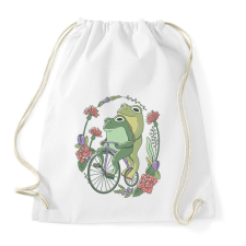 PRINTFASHION Béka pár biciklin - Sportzsák, Tornazsák - Fehér tornazsák
