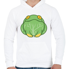 PRINTFASHION Béka saláta - Férfi kapucnis pulóver - Fehér