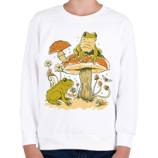 PRINTFASHION Békák és gomba - Gyerek pulóver - Fehér gyerek pulóver, kardigán