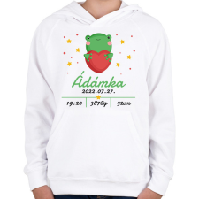 PRINTFASHION Békás emlékörző - Gyerek kapucnis pulóver - Fehér gyerek pulóver, kardigán