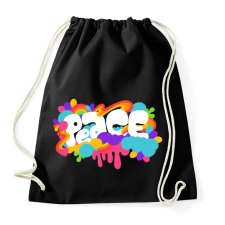 PRINTFASHION Béke és szerelem - Sportzsák, Tornazsák - Fekete tornazsák