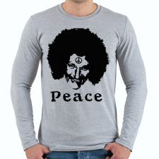 PRINTFASHION béke - Férfi hosszú ujjú póló - Sport szürke férfi póló