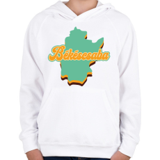 PRINTFASHION Békéscsaba - Gyerek kapucnis pulóver - Fehér