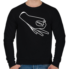PRINTFASHION Belenéztél! - Férfi pulóver - Fekete