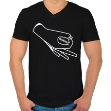 PRINTFASHION Belenéztél! - Férfi V-nyakú póló - Fekete férfi póló