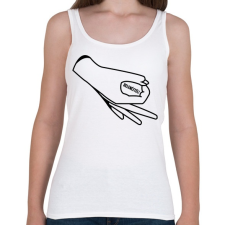 PRINTFASHION Belenéztél! - Női atléta - Fehér női trikó