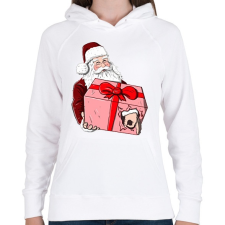 PRINTFASHION Belenéztél? - Női kapucnis pulóver - Fehér női pulóver, kardigán