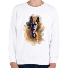 PRINTFASHION Belga juhász kutya - Gyerek pulóver - Fehér
