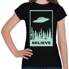 PRINTFASHION Believe  - Női póló - Fekete női póló