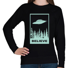 PRINTFASHION Believe  - Női pulóver - Fekete
