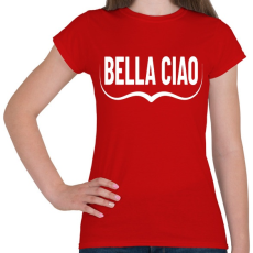 PRINTFASHION Bella Ciao bajusz - Női póló - Piros