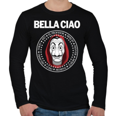 PRINTFASHION Bella Ciao - Férfi hosszú ujjú póló - Fekete