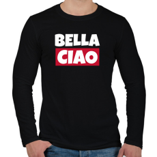 PRINTFASHION BELLA CIAO - Férfi hosszú ujjú póló - Fekete