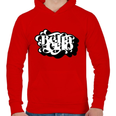 PRINTFASHION bella ciao - Férfi kapucnis pulóver - Piros