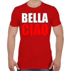 PRINTFASHION Bella ciao - Férfi póló - Piros