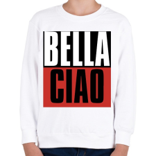 PRINTFASHION Bella Ciao - Nagy Pénzrablás - Money Heist - Casa de Papel - Gyerek pulóver - Fehér gyerek pulóver, kardigán